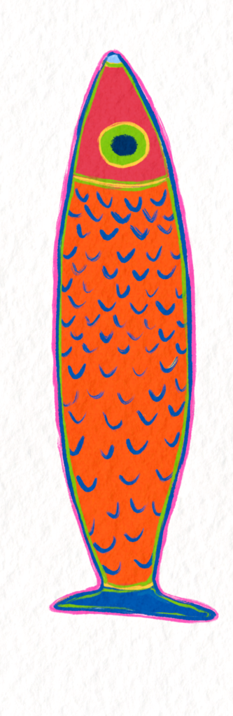 Colourful Orange Fish – Sticker